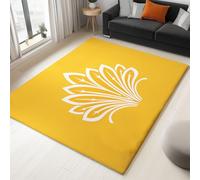 Tappeto Salotto Fiore Di Piuma Semplice 80x150cm Tappeti Soggiorno Moderni Grandi Dimensioni, Tappeto Pelo Corto Interno, Tappeti Lavabili Antiscivolo per Camera da letto