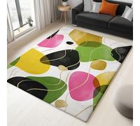 Tappeto Salotto Forme Curve Geometriche Linee 120 x 180 cm Tappeti Moderno Del Soggiorno, Bianco Tappeto Lavabile Dell'Interno Morbido, Per La Camera Da Letto La Cucina Il Tavolo Della Sala