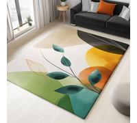 Tappeto Salotto Minimalismo Linee Di Piante Cerchi 120 x 180 cm Tappeti Moderno Del Soggiorno, Beige Tappeto Lavabile Dell'Interno Morbido - Per La Camera Da Letto La Cucina Il Tavolo Della Sala