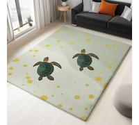 Tappeto Salotto Minimalismo Tartaruga Punti Gialli 140 x 200 cm Tappeti Moderno Del Soggiorno, Beige Tappeto Lavabile Dell'Interno Morbido, Per La Camera Da Letto La Cucina Il Tavolo Della Sala