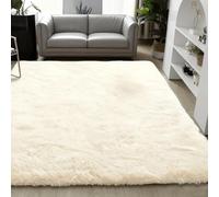 Tappeto Salotto Moderno 250 x 280 cm Antiscivolo Morbido Tappeti a Pelo Lungo Facile da Pulire per Tappeti Lavabile in Lavatrice Carpet Cameretta Camera Bambini Grande, Color Crema