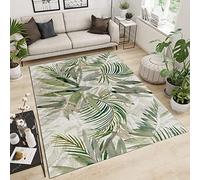 Tappeto Salotto Moderno a Piante Verdi Della Giungla Estiva, Tappeti a Pelo Corto di Foresta Minimalista Astratta, Passatoia di Resistente All’Usura - per Corridoi e Scale 180 x 240 cm
