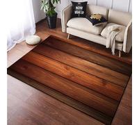 Tappeto Salotto Moderno Lavabile, Retro Struttura Della Plancia Di Legno Tappeti Antiscivolo Fondo, Tappeto Camera Da Letto Per Soggiorno Corridoio Cameretta 100 X 200 Cm -6333099401808