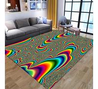 Tappeto Salotto Moderno Pelo Corto - Tappeti Moderni Soggiorno - 80 X 160 Cm - Tappeti Camera Da Letto - Tappeti Salotto Grandi Dimesnioni - 3D Tappeto Bambini Strisce Geometriche Astra -345044355931