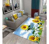 Tappeto Salotto Moderno Tappeto Pelo Corto Tappeto Soggiorno Fiori Delle Piante - Tappeto Camera De Letto Moquette - Tappeti Per Cucina Tappeto Sala Disegno Confine 80 X 120 Cm -4448546702990