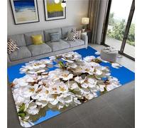 Tappeto Salotto Moderno Tappeto Pelo Corto Tappeto Soggiorno Fiori Delle Piante - Tappeto Camera De Letto Moquette - Tappeti Per Cucina Tappeto Sala Disegno Confine 100 X 200 Cm -5729633147388