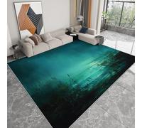 Tappeto Salotto Pittura A Olio Scena Subacquea Piante Acquatiche 120 x 180 cm Tappeti Soggiorno, Verde Tappeto Lavabile Dell'Interno Morbido - Per La Camera Da Letto La Cucina Il Tavolo Della Sala