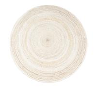 Tappeto Salotto Rotondo Iuta Motivo Boho Etnico Moderno Fatto A Mano Naturale