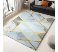 Tappeto Salotto Triangolo Geometrico In Marmo 140 x 200 cm Tappeti Moderno Del Soggiorno, Bianco Tappeto Lavabile Dell'Interno Morbido, Per La Camera Da Letto La Cucina Il Tavolo Della Sala