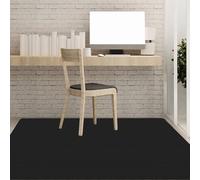 Tappeto Salvapavimento 110 x 120 cm Resistente Ai Graffi Tappetino per Sedia da Ufficio con Ruote Multiuso per Parquet e Pavimenti Duri Piastrelle, Nero