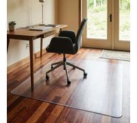 Tappeto Salvapavimento pavimenti Pavimento, Sedia ufficio Antigraffio | Trasparente sedia da ufficio protezione antiscivolo, Trasparente Satinato Resistente per Pavimenti Duri(Clear,48" X 56")