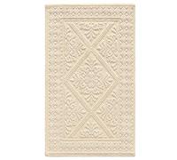 Tappeto Sardo PANNA 50x80 cm lavabile 100% cotone prodotto in Sardegna. Tappetino bagno cucina ingresso pratico morbido.