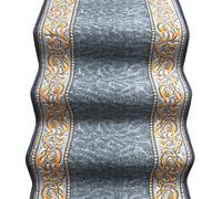 emmevi Tappeto Scala Gradini Design Barocco Passatoia Entrata Antiscivolo MOD.Picasso Dis_22 67X280 Grigio