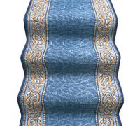 emmevi Tappeto Scala Gradini Barocco Corsia Ingresso Corridoio Antiscivolo MOD.Picasso Dis_22 67X600 Blu