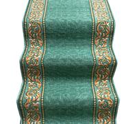 emmevi Tappeto Scala Gradini Design Barocco Passatoia Entrata Antiscivolo MOD.Picasso Dis_22 67X750 Verde