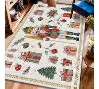 Tappeto Schiaccianoci, regali natalizi natalizi, albero di Natale, a pelo basso, tappeto per interni e casa, non perde pelo, per soggiorno, camera da letto, sotto il letto, decorazione per