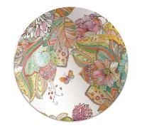 Tappeto Sedia ø100 cm Resistente ai Danni Protezione di Pavimenti Facile da Pulire PVC Vinile per Ufficio a Casa Antiscivolo Impermeabile Rotondo - Motivi mandala