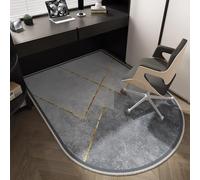 Tappeto Sedia da Ufficio Forma D, Morbido Antiscivolo con Design Moderno, Protezione Pavimento per Home Office, Gaming, Camera, Studio e Spazio di Lavoro (COLORE 4,100x120 cm)