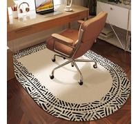 Tappeto Sedia Ovale per Pavimento,Antiscivolo Tappeto per Sedia con Ruote(Style13,60x120cm)