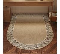Tappeto Sedia Ovale per Pavimento,Antiscivolo Tappeto per Sedia con Ruote(Style2,100x120cm)