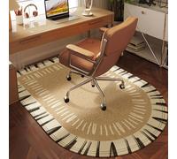 Tappeto Sedia Ovale per Pavimento,Antiscivolo Tappeto per Sedia con Ruote(Style6,60x90cm)