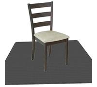 Tappeto Sedia Ufficio 130 x 135 cm Materiale Durevole Nel Tempo Tappeto Sedia Ufficio Antiscivolo e Silenzioso Multiuso per Il Pavimento Della Senza Arricciatura, Grigio Scuro