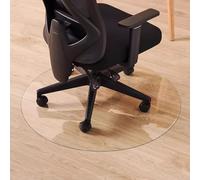 Tappeto Sedia Ufficio Antigraffio Tappetini Rotondi per Sedie da Scrivania PVC Tappetino per Sedia Antiscivolo Trasparente Tappetino Protettivo per Pavimenti Duri (95cm,1mm)
