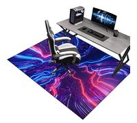Tappeto Sedia Ufficio Gaming 140 x 160 cm, Tappeto Salvapavimento Antiscivolo, Tappeto Gaming Pavimento, Tappeto per Sedia con Ruote, Tappetino per Sedia da Scrivania, Tappetino Protezione Pavimento