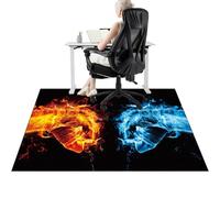 Tappeto Sedia Ufficio Gaming 160 x 180 cm, Tappetino Sedia per Pavimenti Duri, Tappeto Gaming Pavimento, Tappeto Salvapavimento Antiscivolo, Tappetino per Sedia per Protezione di Pavimenti Duri