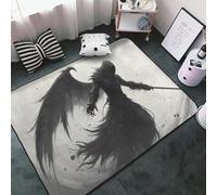 Tappeto semplice con stampa guerriero alato per soggiorno camera da letto, lavabile, morbido, 7,6 x 12,7 cm, tappeto antiscivolo, per camera da letto, decorativo, estetico, 152,4 x 99,1 cm
