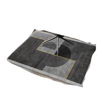 Tappeto semplice studio computer da ufficio sedia girevole e-sport tappetino antiscivolo soggiorno camera letto tappeto decorazione della casa per Parquet(Gray05,60x90cm 24x36inch)