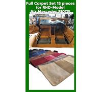 Tappeto Set 18-teilig Annodati Loop Colore Burgundy per Mercedes R107 Sl Rhd Neu