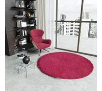 Tappeto Shaggy A Pelo Lungo Antiscivolo Moderno Per Salotto Camera Soggiorno In Diversi Colori E Misure, Colore Intenso e Brillante, rotondo 200 cm, Rosa