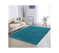 Tappeto Shaggy a Pelo Lungo Antiscivolo Moderno Per Salotto Camera Soggiorno In Diversi Colori E Misure, Colore Intenso e Brillante, 230 x 320 cm, Turchese
