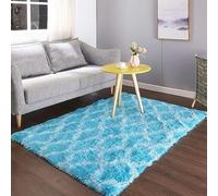 Tappeto Shaggy a pelo lungo morbido lavabile soffice per soggiorno e camera da letto design moderno dimensioni 185 x 185 cm