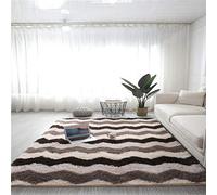 Tappeto Shaggy a pelo lungo morbido lavabile soffice tappeto per soggiorno camera da letto design moderno dimensioni 140x200cm