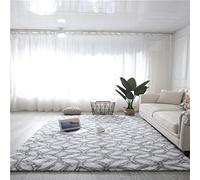 Tappeto Shaggy a pelo lungo morbido lavabile soffice tappeto per soggiorno camera da letto design moderno dimensioni 200x300cm