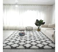 Tappeto Shaggy a pelo lungo morbido lavabile soffice tappeto per soggiorno camera da letto design moderno dimensioni 140x200cm