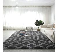 Tappeto Shaggy a pelo lungo morbido lavabile soffice tappeto per soggiorno camera da letto design moderno dimensioni 140x200cm