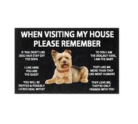 Tappeto shaggy con chihuahua siberiano, zerbino per cucina, bagno, cane, monologo, divertente, carino, zerbino di benvenuto divertente per casa (C, taglia unica)