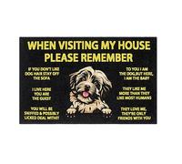 Tappeto shaggy con chihuahua siberiano, zerbino per cucina, bagno, cane, monologo, divertente, carino, zerbino di benvenuto divertente per casa (R, taglia unica)