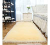 Tappeto sintetico morbido di lusso, 70 x 70 cm, in peluche, antiscivolo, per soggiorno e camera da letto, elegante tappeto in finta lana, accogliente arredamento per la casa elegante rivestimento per