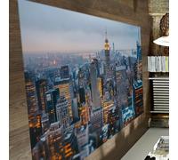 Tappeto Skyline Centro Città Ufficio Casa Lavabile Pelo Corto 180x240cm