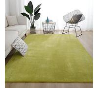 Tappeto soffice in memory foam, morbido, per soggiorno, camera da letto e cameretta dei bambini, non perde pelo, lavabile, verde prigioniero, 200 x 250 cm
