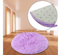 Tappeto Soffice Tappeto Peluche Rotondo con Pelo Seta Lana Solido Modello