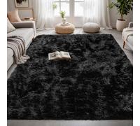Tappeto Soggiorno 250 x 280 cm Morbido Moderno Scendiletto Camera da Letto Tappeti Dimensioni Diverse, con Fondo Antiscivolo per Interni, Cameretta Dei Bambini, Nero