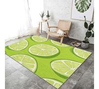 Tappeto soggiorno Illustrazione Di Frutta E Limone Stampa, Verde Lime tappeto camera da letto morbido antiscivolob lavabile in lavatrice per sala da pranzo cucina 120 x 170 cm