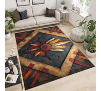 Tappeto Soggiorno Piume Gemme Pietre Arte Imitazione Cashmere 60x120 cm Antiscivolo Anti-Incrostazione Lavabile in Lavatrice Tappeto Ingresso Esterno Adatto per Corridoio Angolo Colazione