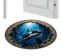 Tappeto Sotto Il Mare Tappetino Morbido Antiscivolo Rotondo Animali Marini | Tappeto Marino per Camera da Letto per Casa Camera da Letto Soggiorno Dormitorio Appartamento Ufficio