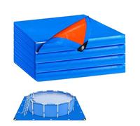 Tappeto Sotto Piscina, Panno di Terra per Piscina Rettangolare Pieghevole Impermeabile, Tappeto Base per Piscine Bicolore, Telo Protezione del Pavimento della Piscin per Piscin Fuori Terra (300x500cm)
